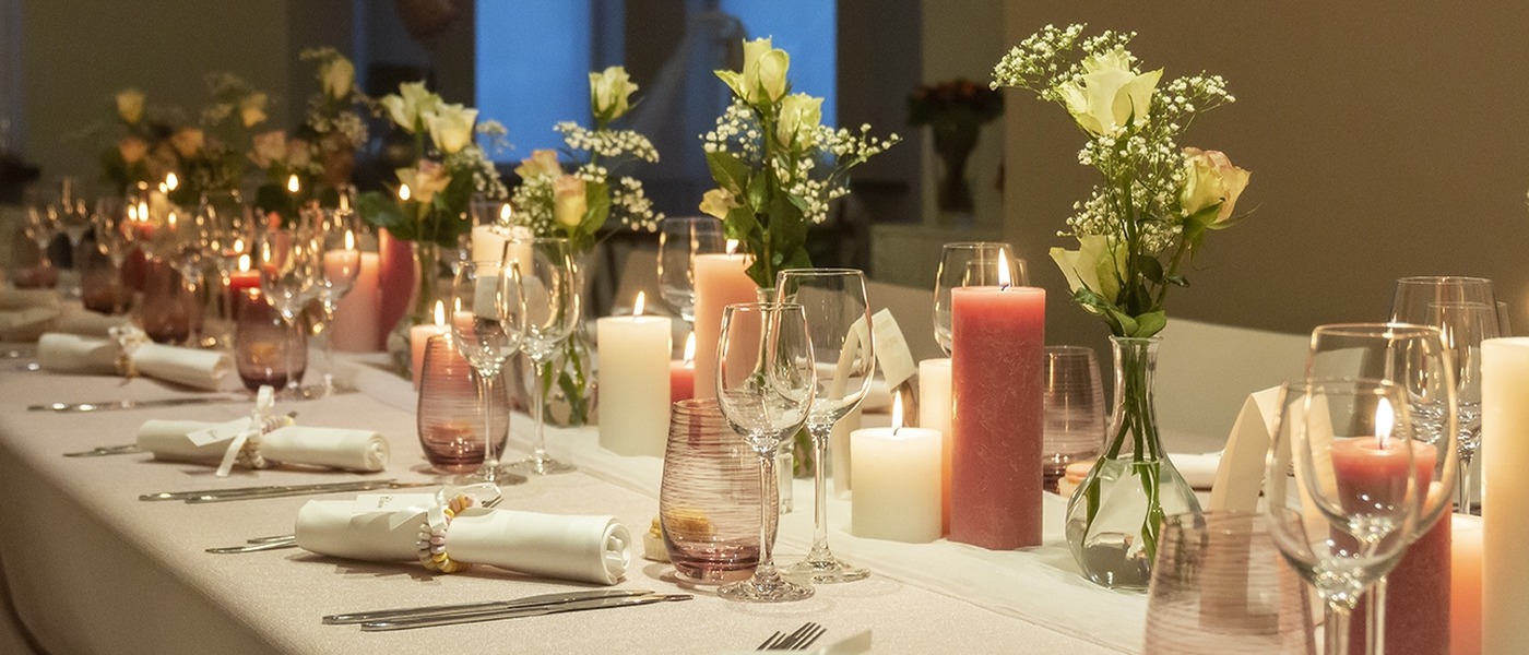 prive feest – kok aan huis – babyborrel – kaarsen – bloemen 